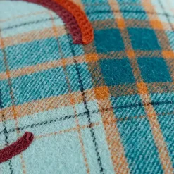 Best Blue and Orange Plaid Harvest Lumbar Pillow Fall