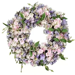 Online Blue and Pink Hydrangea Wreath, 18 in. Wreaths
