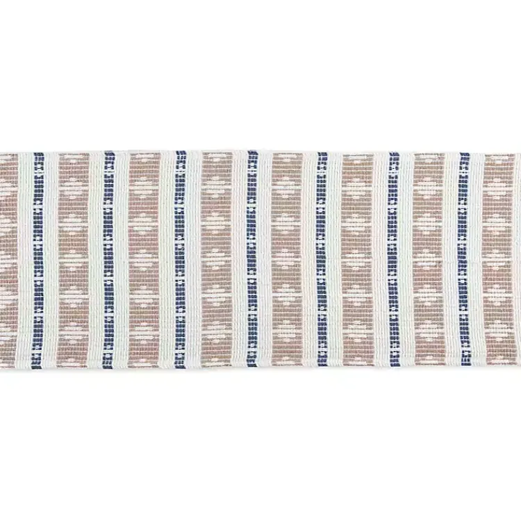 Kirklands Home Table Linens|Blue and Stone Diamond Table Runner, 108 in.
