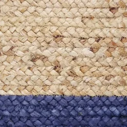 Online Blue and Tan Woven Jute Basket with Tassel, 17 in. Baskets & Boxes