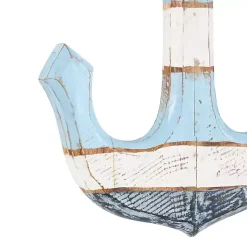 Kirklands Home Wall Plaques|Blue and White Anchor Wall Plaque