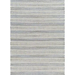 Kirklands Home Area Rugs|Blue and White Chevron Jute Area Rug, 8x10