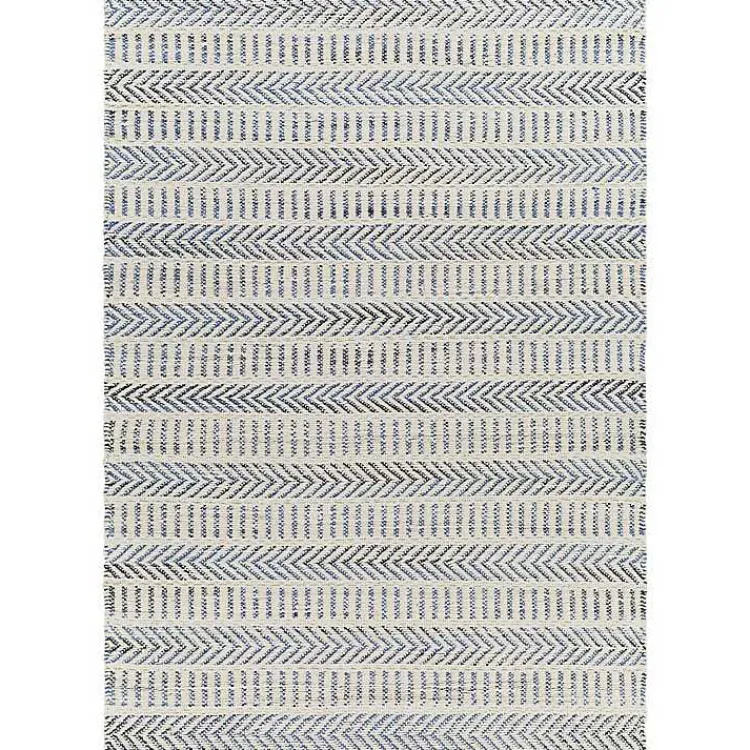 Kirklands Home Area Rugs|Blue and White Chevron Jute Area Rug, 8x10