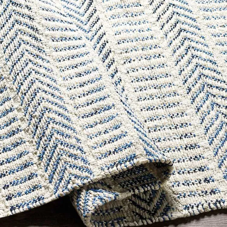 Kirklands Home Area Rugs|Blue and White Chevron Jute Area Rug, 8x10
