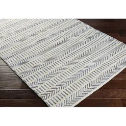 Kirklands Home Area Rugs|Blue and White Chevron Jute Area Rug, 8x10