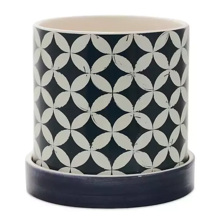 Kirklands Home Planters|Blue and White Coastal Planters, Set of 2