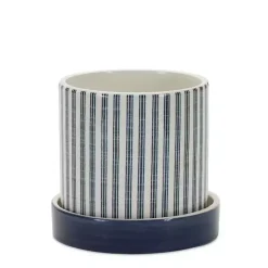 Kirklands Home Planters|Blue and White Coastal Planters, Set of 2