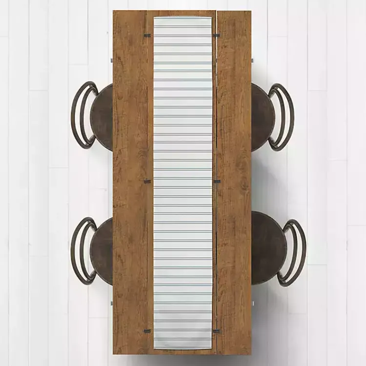 Kirklands Home Table Linens|Blue and White Country Stripe Table Runner, 72 in.