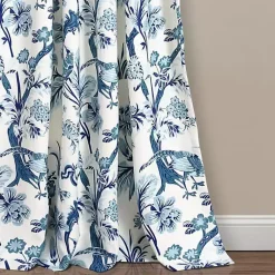Kirklands Home Curtains & Drapes|Blue and White Dolores Curtain Panel Set, 95 in.