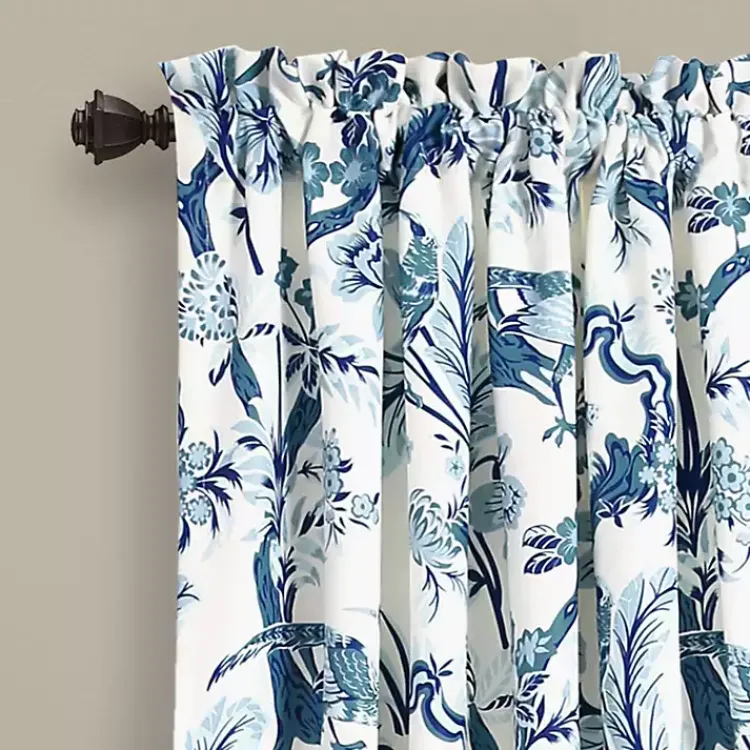 Kirklands Home Curtains & Drapes|Blue and White Dolores Curtain Panel Set, 95 in.