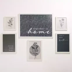 Kirklands Home Framed Art|Blue and White Framed Art 6-pc. Gallery Set