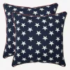 Kirklands Home Outdoor Cushions & Pillows|Blue and White Stars Outdoor Pillows, Set of 2