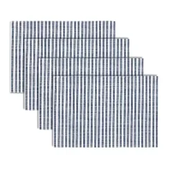 Kirklands Home Table Linens|Blue and White Striped 4-pc. Placemat Set