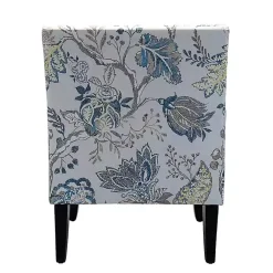 Kirklands Home Accent Chairs|Blue and Yellow Floral Upholstered Accent Chair