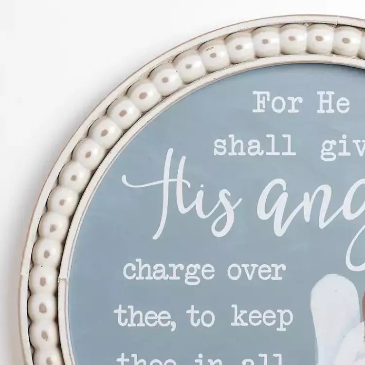 Kirklands Home Wall Quotes & Signs|Blue Angel Psalm Framed Wall Plaque