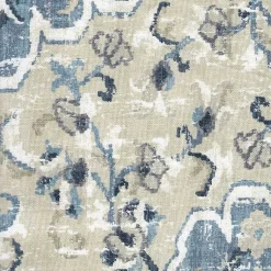 Kirklands Home Accent Chairs|Antiqued Medallion Swoop Arm Accent Chair Blue