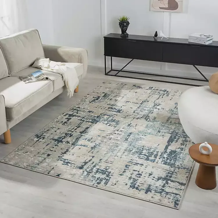 Kirklands Home Area Rugs|Blue Avalon Abstract Pattern Area Rug, 4x6