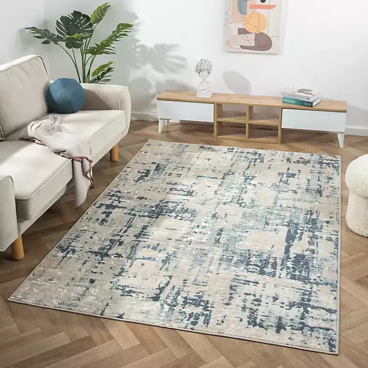 Kirklands Home Area Rugs|Blue Avalon Abstract Pattern Area Rug, 4x6