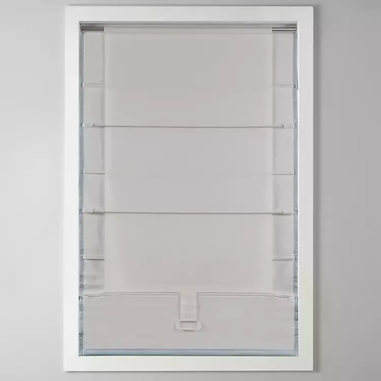 Kirklands Home Curtains & Drapes|Basketweave Cordless Roman Shade, 35 in. Blue