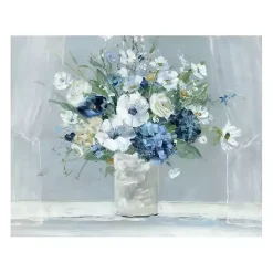 Kirklands Home Canvas Art|Blue Be Happy Giclee Canvas Art Print Multi