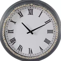 Kirklands Home Clocks|Blue Beaded Roman Numeral Clock