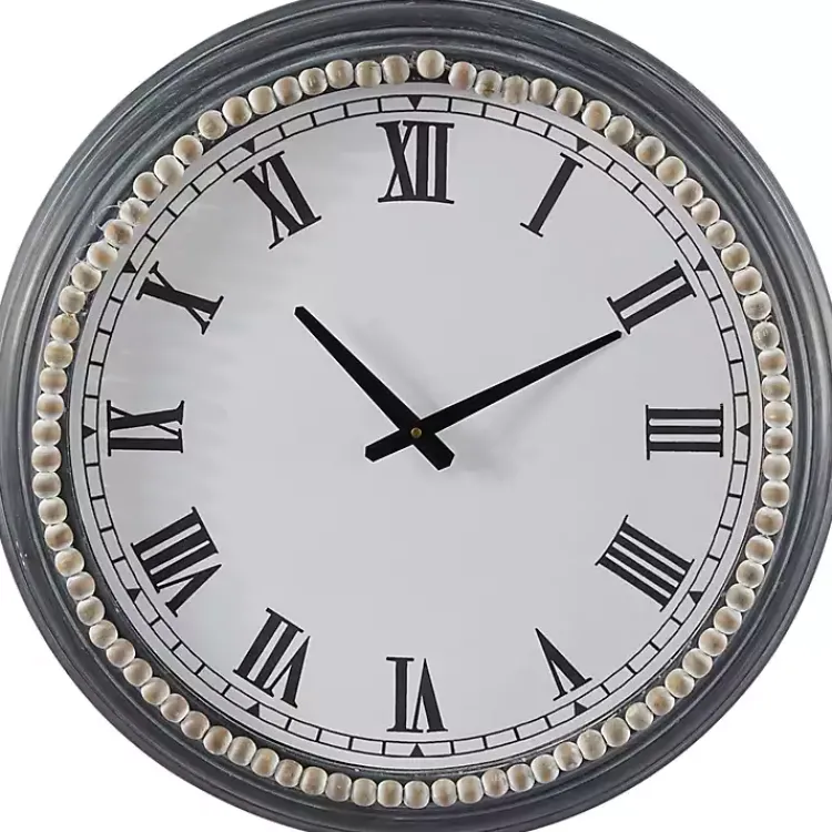 Kirklands Home Clocks|Blue Beaded Roman Numeral Clock