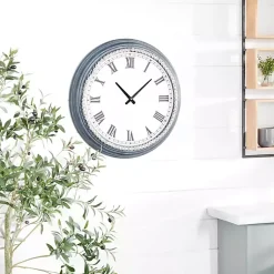 Kirklands Home Clocks|Blue Beaded Roman Numeral Clock