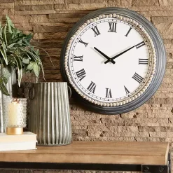 Kirklands Home Clocks|Blue Beaded Roman Numeral Clock