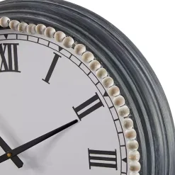 Kirklands Home Clocks|Blue Beaded Roman Numeral Clock