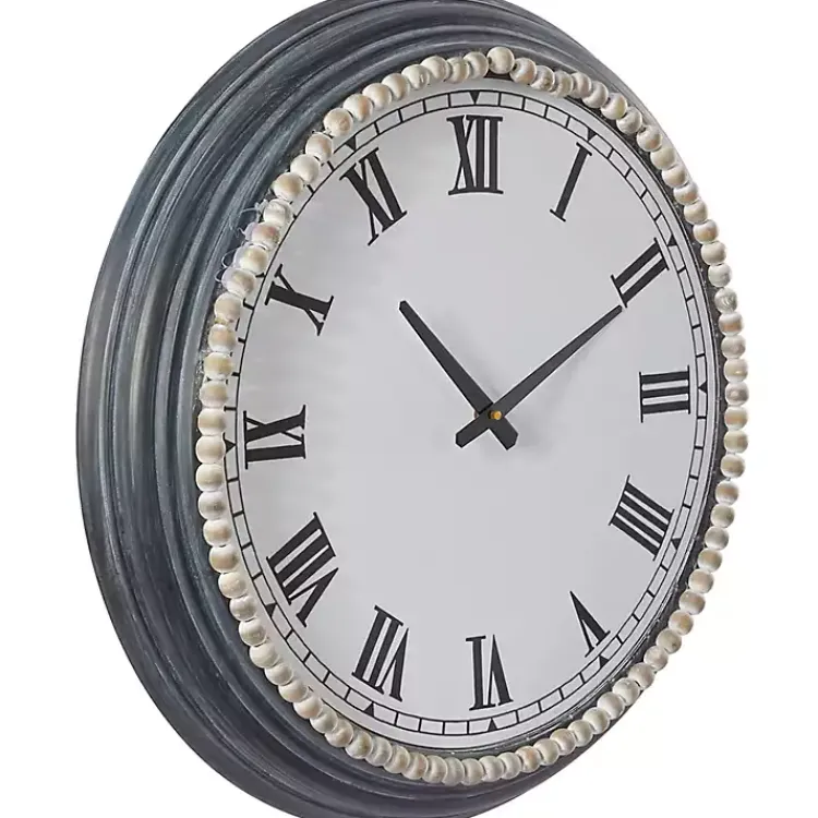 Kirklands Home Clocks|Blue Beaded Roman Numeral Clock