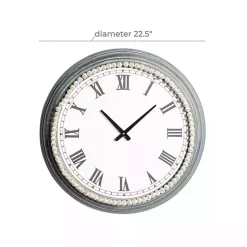 Kirklands Home Clocks|Blue Beaded Roman Numeral Clock