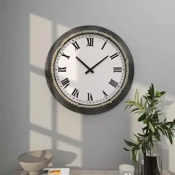 Kirklands Home Clocks|Blue Beaded Roman Numeral Clock