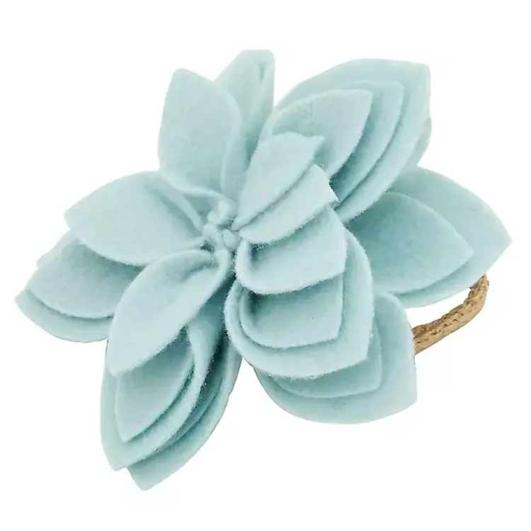 Kirklands Home Table Linens|Blossom Napkin Rings, Set of 4 Blue