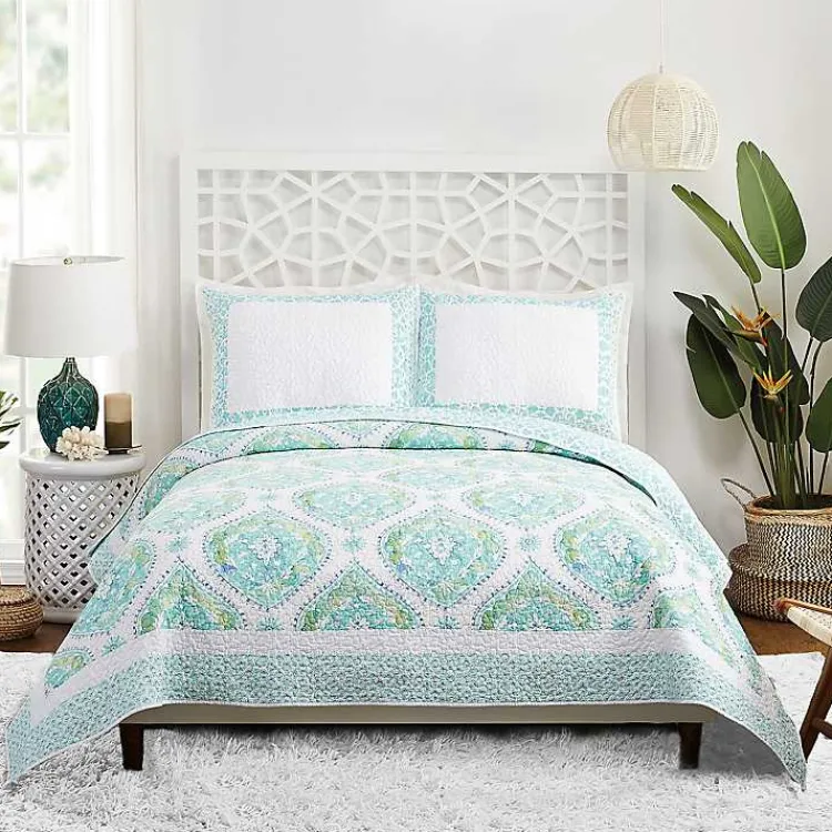 Kirklands Home Quilts|Bohemian Breeze 3-pc. King Quilt Set Blue