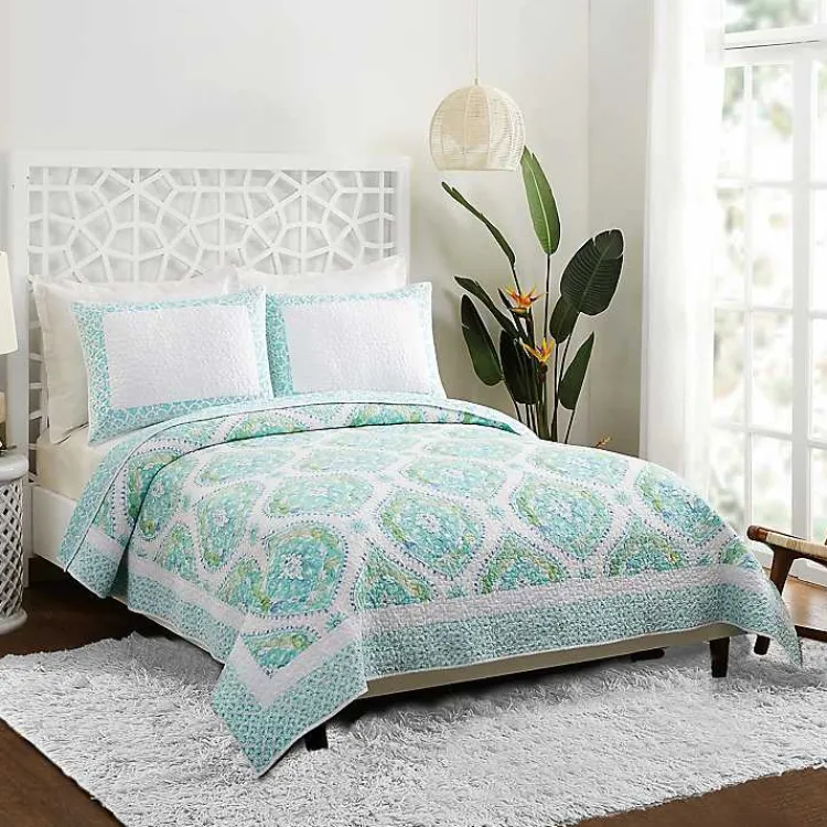 Kirklands Home Quilts|Bohemian Breeze 3-pc. King Quilt Set Blue