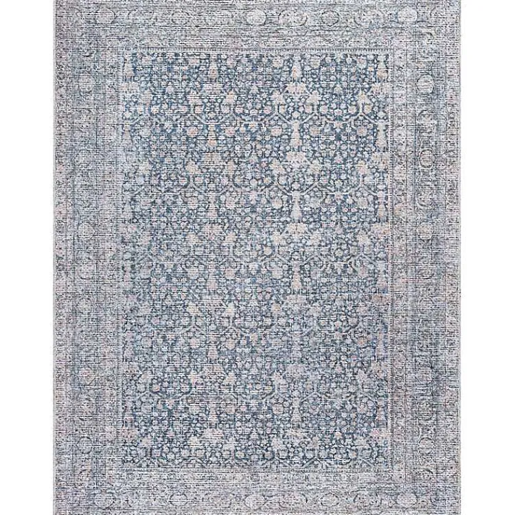 Kirklands Home Area Rugs|Boho Lorelai Washable Area Rug, 7x10 Blue