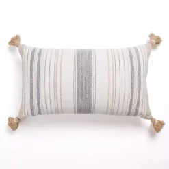 Sale Blue Breezy Stripes Lumbar Pillow Pillows