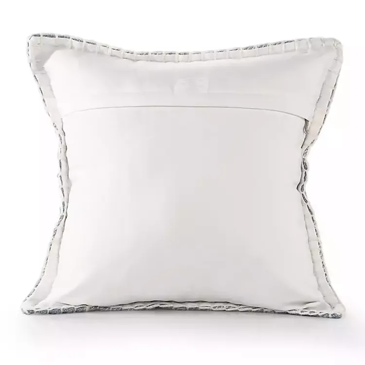 Kirklands Home Outdoor Cushions & Pillows|Blue Buffalo Check Stitched Outdoor Throw Pillow