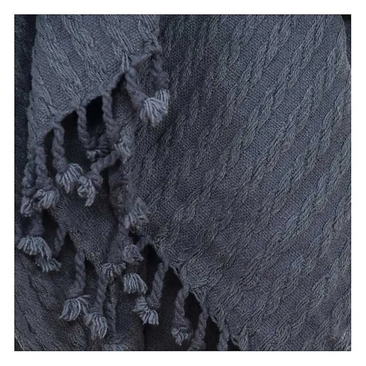 Hot Cable Knit Tassel Throw Blankets & Throws