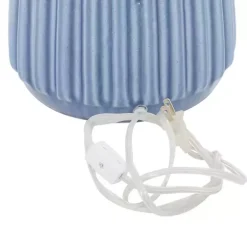 Kirklands Home Table Lamps|Blue Ceramic Breeze Table Lamp White