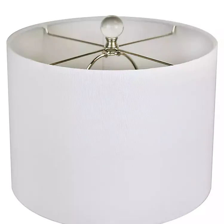 Kirklands Home Table Lamps|Blue Ceramic Embossed Spiro Table Lamp White