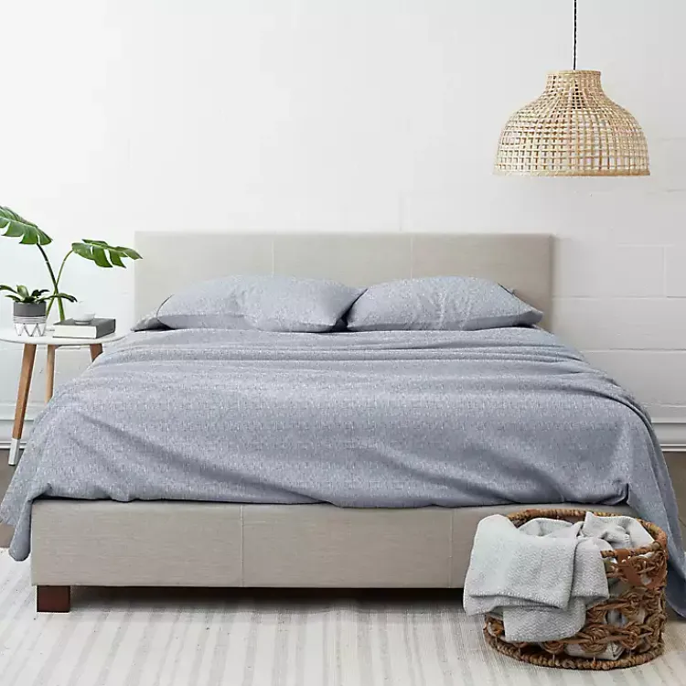 Kirklands Home Bed Sheets|Chambray 3-pc. Twin Sheet Set Blue