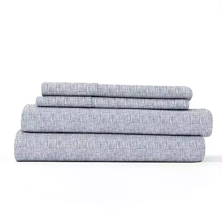 Kirklands Home Bed Sheets|Chambray 3-pc. Twin Sheet Set Blue
