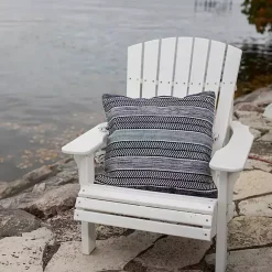 Kirklands Home Outdoor Cushions & Pillows|Chevron Woven Outdoor Pillow Blue