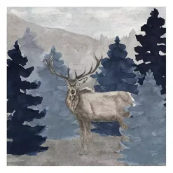 Kirklands Home Canvas Art|Blue Cliff Mountains Elk III Canvas Art Print