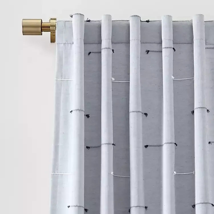 Kirklands Home Curtains & Drapes|Clipped Stripe Curtain Panel Set, 84 in. Blue