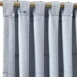 Kirklands Home Curtains & Drapes|Clipped Stripe Curtain Panel Set, 84 in. Blue