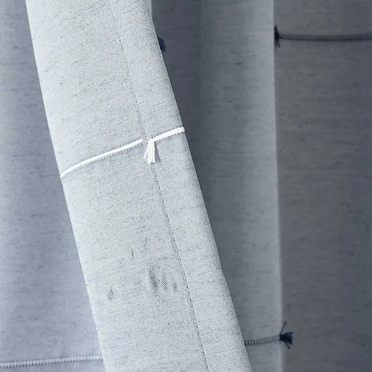 Kirklands Home Curtains & Drapes|Clipped Stripe Curtain Panel Set, 84 in. Blue