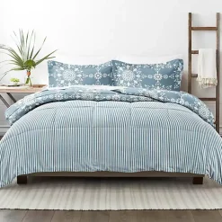 Kirklands Home Comforters|Daisy Medallion Queen 3-pc. Comforter Set Blue