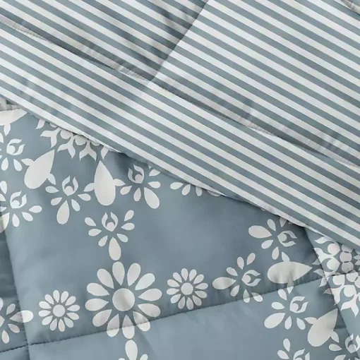 Kirklands Home Comforters|Daisy Medallion Queen 3-pc. Comforter Set Blue